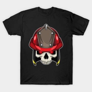 Skull Firefighter Fire department T-Shirt